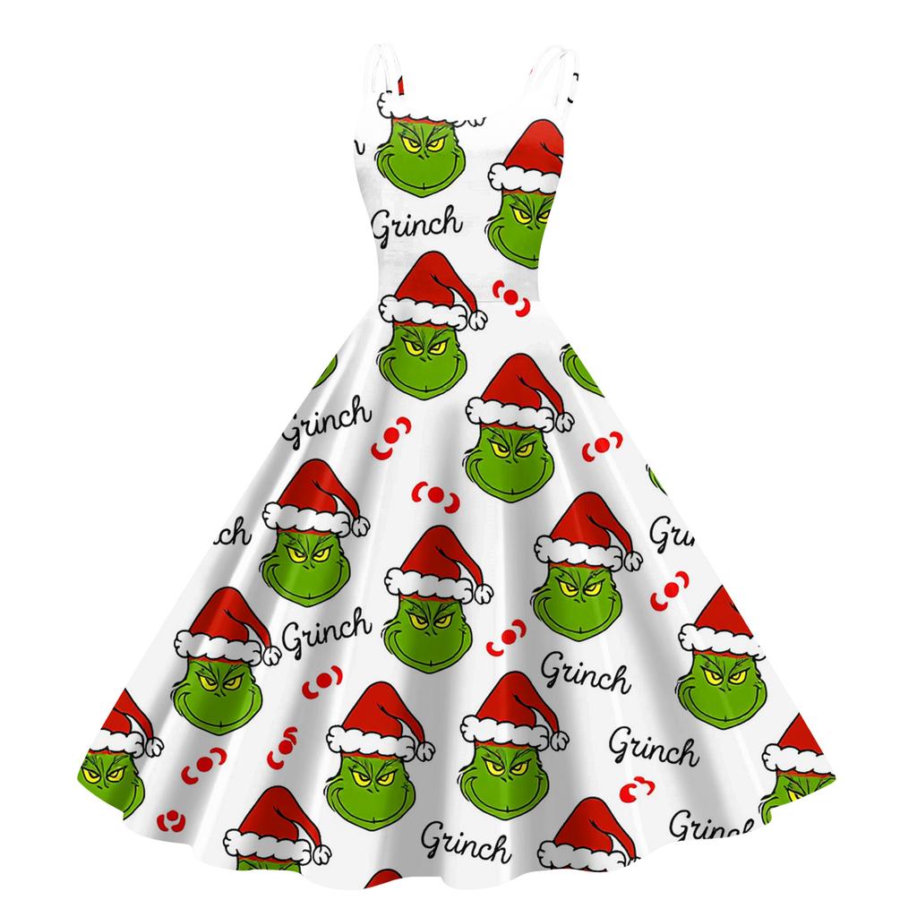 Barne Mote Casual Trykk Sexy Off-the-shoulder Punk Retro Kjole