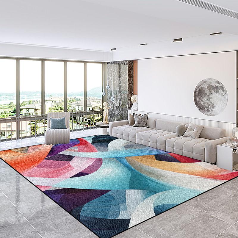 Nordic Light Luxury Large Area Rugs for Living Room Abstract Decoration Sofa Side Carpets Easy Clean Bedoom Cloakroom Floor Mats