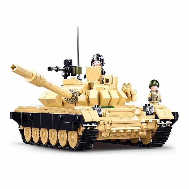 Xiao Luban Military Series: Main Battle Tank & Black Hawk Helicopter Building Block Toys for Boys