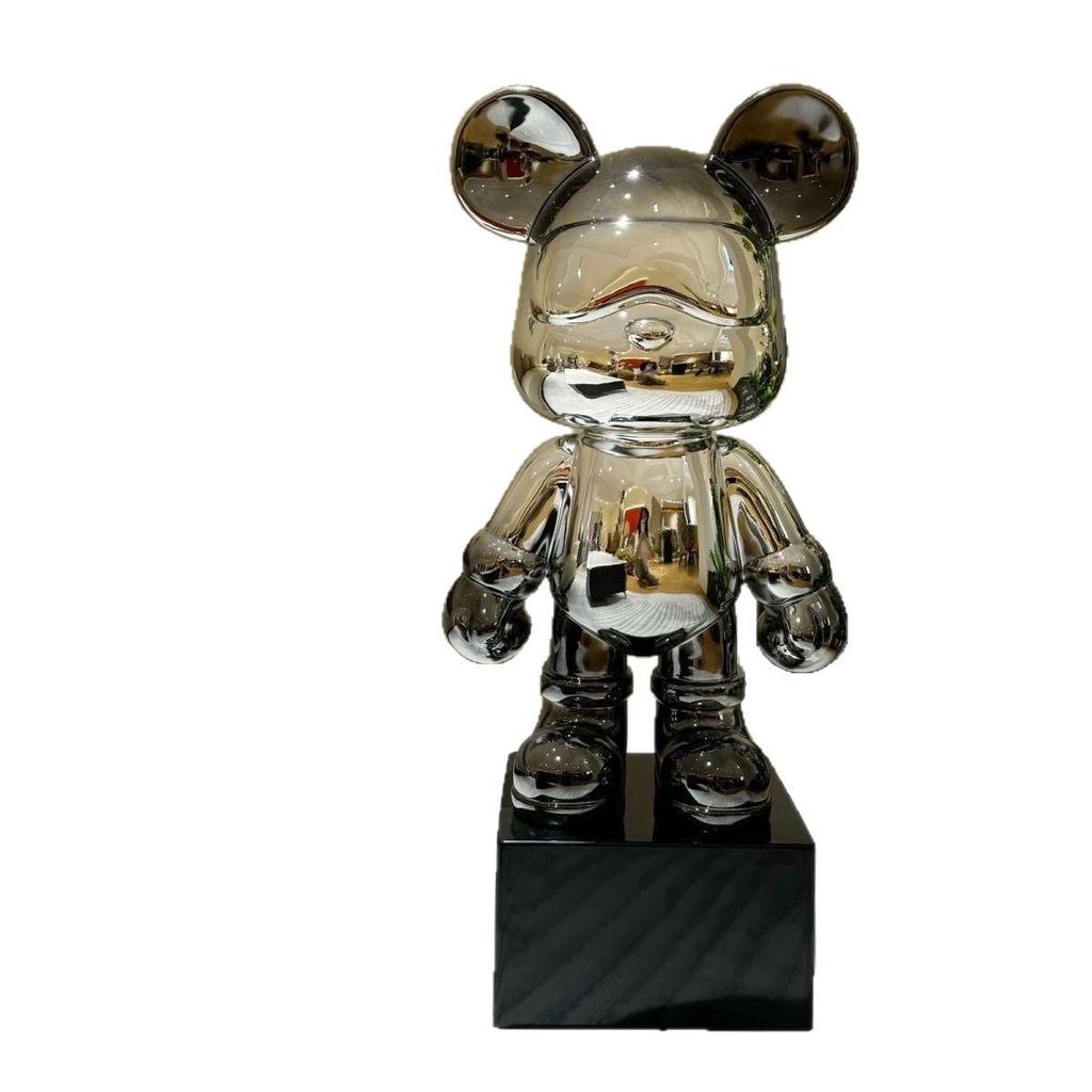 Galvanizovaná pokladnička ve tvaru medvěda jako ozdoba pro obývací pokoj, dekorace na TV skříňku