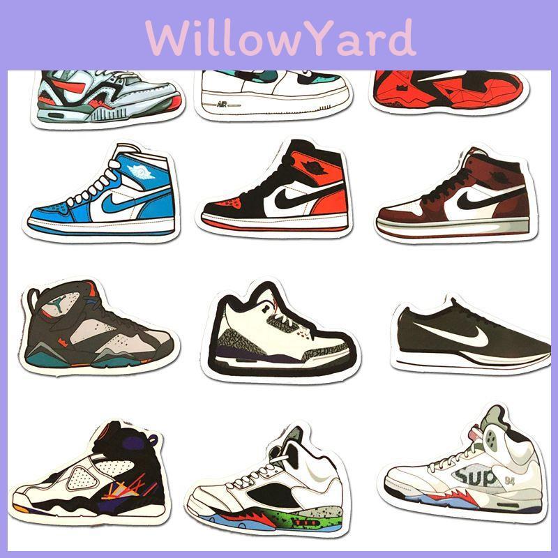 Zapatillas de Marca Pegatinas de Baloncesto Impermeables de 50 Piezas Para Decoraciones DIY y Personalización