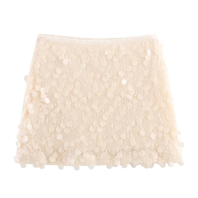 2026 Winter Women's European & American Style Sequin Miniskirt: Sexy Hip-Hugging Short Skirt