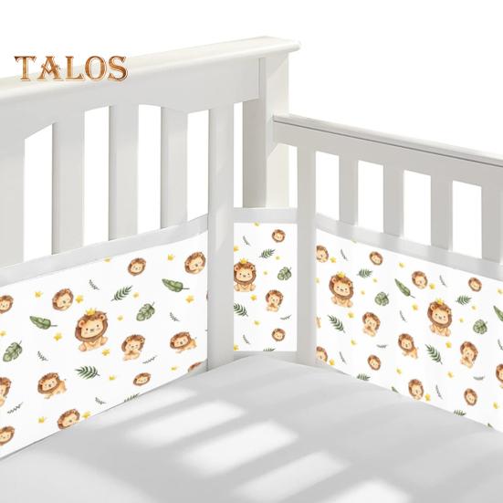 Căptușeală respirabilă pentru pătuț cu curele față-verso, barieră de siguranță din plasă, instalare ușoară, protecție pentru membre, bară de protecție pentru pătuț