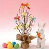 Potted Easter Plant Easter Egg Decoration Easter Egg Tree with Led Lights Spring Holiday Centerpiece Artificial Egg Decoration