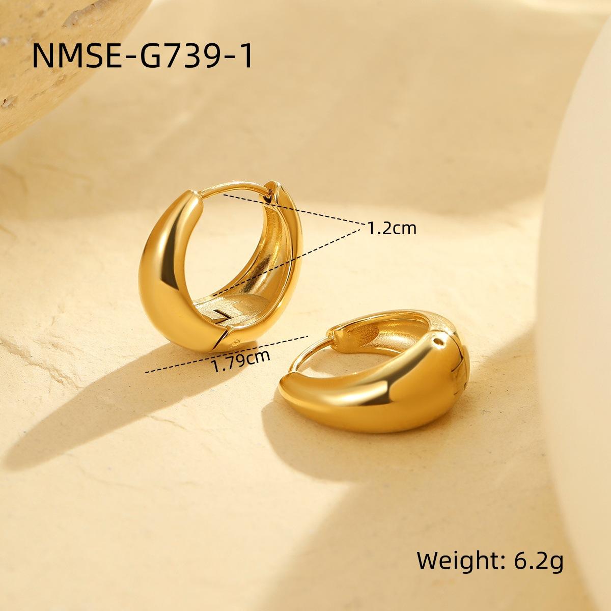 GEMCHIC Women s Stainless Steel Geometric Circle Earrings for Women Fashion Vintage Ear Cuff Stud Earring Set