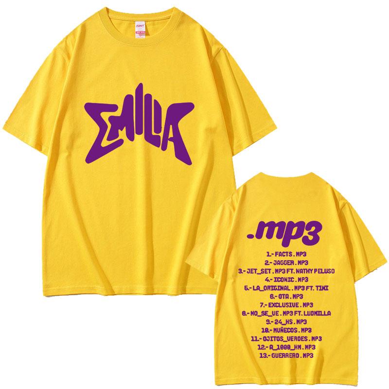 Singer Emilia Mernes MP3 Music Album Graphic Tshirt Unisex Women Hip Hop Oversized Short Sleeve Unisex Fashion Casual Cotton Tees