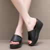 6cm Kleine Größe 32-43 Bequeme Blumenstickerei Keilabsatz Hausschuhe 2024 Damen Mittlere Absätze Plateau Clogs für Büro Strand Mama