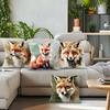 1Pc Watercolor Fox Throw Pillow Cushion Cover Seat Car Home Decor Sofa Bed Decorative Pillowcase 45X45Cm