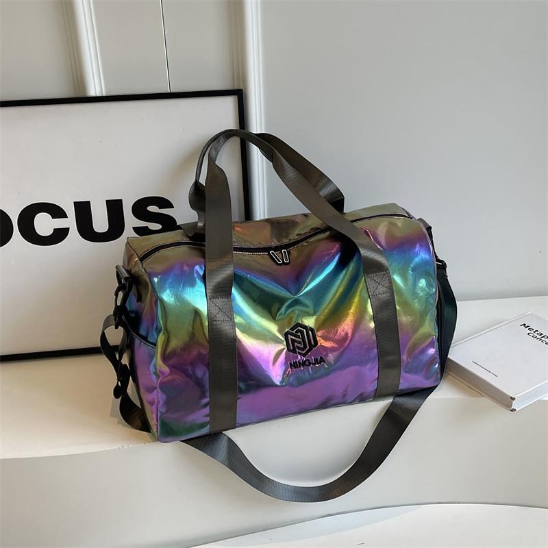 Versatile Travel Handbag For Sports And Gym Large Capacity Shoulder Bag чёрный