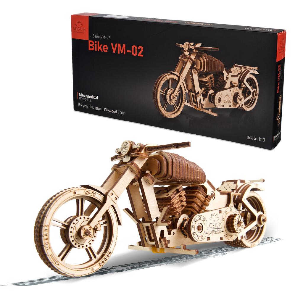 Ugears Motorcycle 70051 Wooden Puzzle Craft Model No Glue or Tools Required Vehicle - - Adult/Male