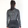 Irisierende reflektierende schmal geschnittene Reißverschlussjacke für Damen