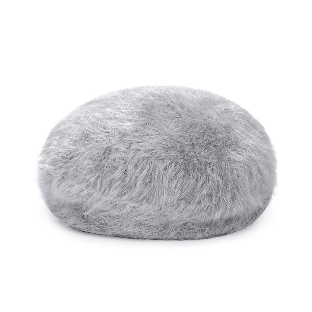 (Projektor)Moda damska ciepła, solidna, zagęszczona, miękka wełniana czapka z dzianiny, wiatroszczelna czapka berety