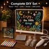 DIY Rewritable Glowing Acrylic Message Board Lamp, Light Up Drawing Board for Kids, Comes with 7 Vibrant Color Marker Pens