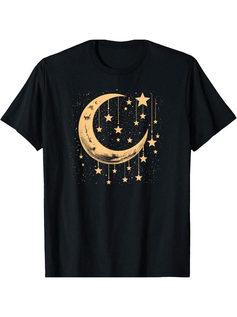 Galaxy Night Sky Moon Lunar Stars Love T-Shirt