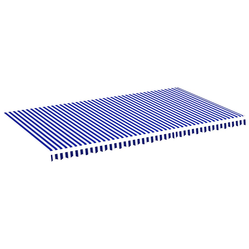vidaXL Ersatzstoff für Markise Blau und Weiß 580x345 cm Polyester