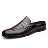 Mules Half Shoes For Men Leather Backless Casual Shoes 2025 Luxury Designer Loafers Slippers Fashion Open-back Slides Sandals