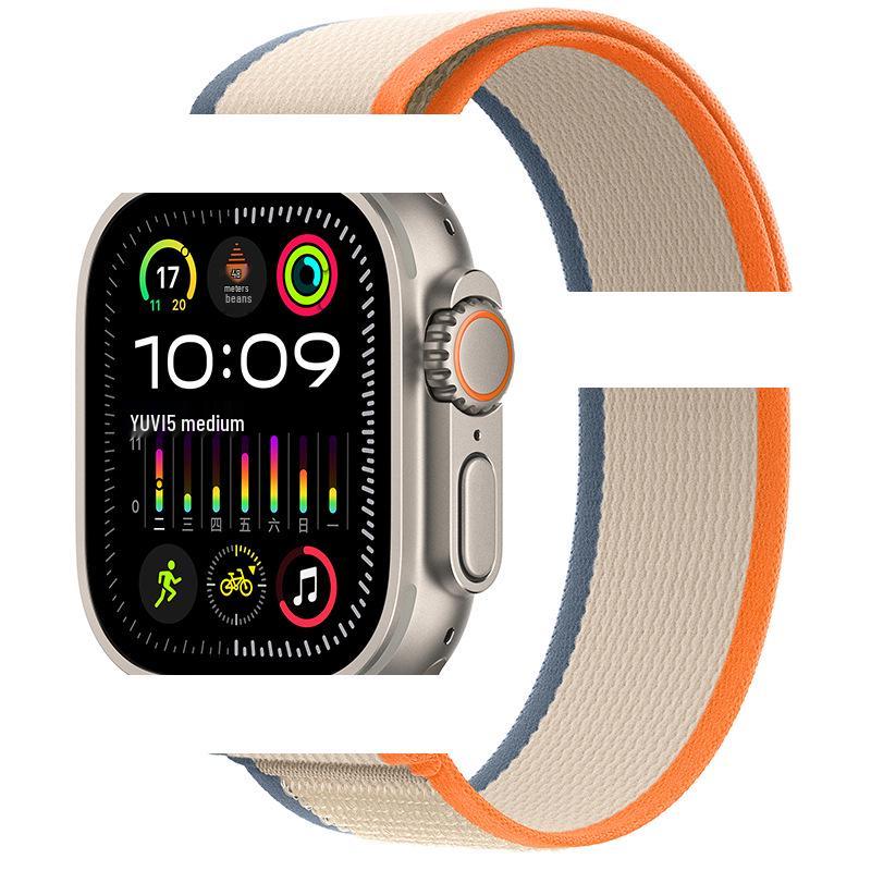 Apple Watch Ultra 10/9 Nylon Woven Velcro Trail Loop Strap