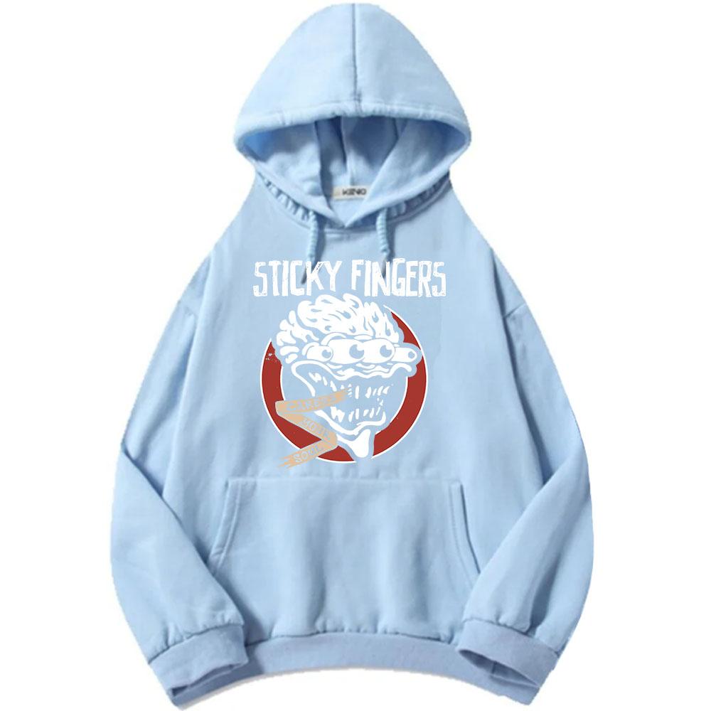CARESSYOUR SOUL Hoodies Sticky Fingers STI FI Band Graphic Sweatshirts Long Sleeve Winter Hooded Pullover Male Sudaderas Unisex