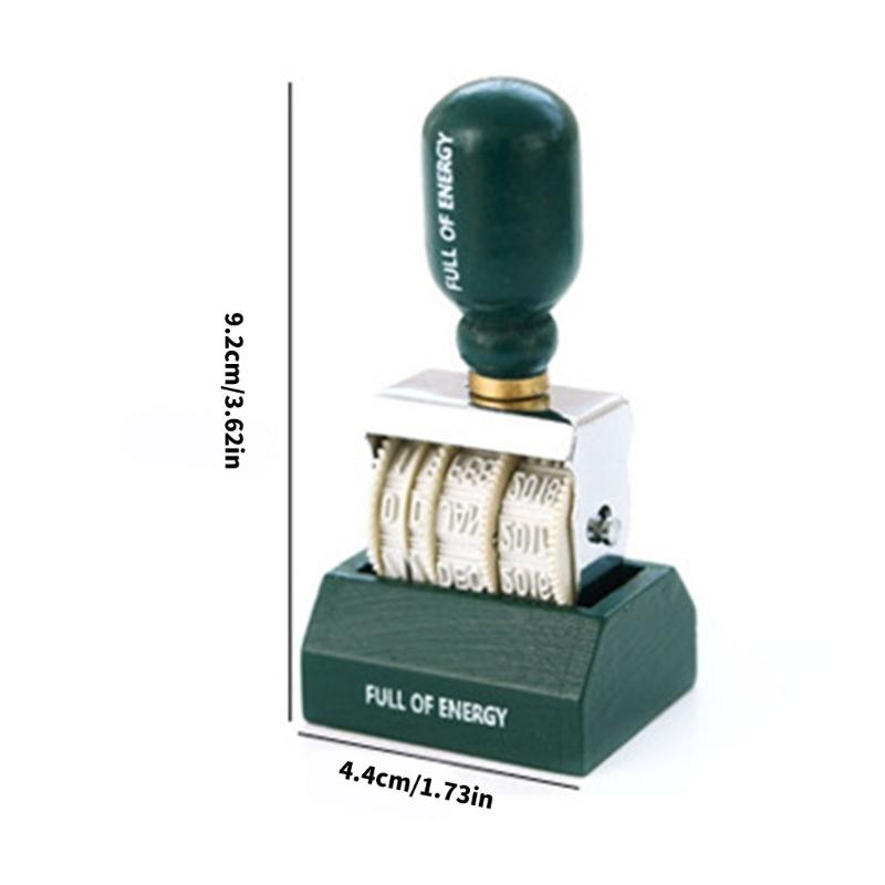 Manual Date Marker With Turning Mechanism Rubber Stamper Line Dater Rotating Date Stamper For School Office Use