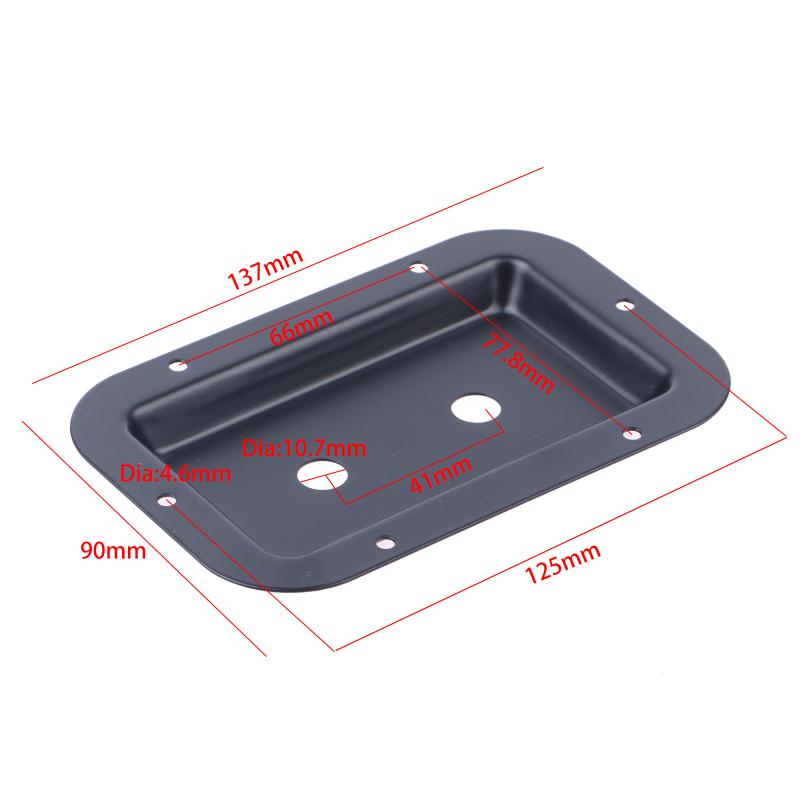 1/2Pcs Black Steel Recessed Speaker Jack Plate Connector For Dish Board Stage Loudspeaker Diy Accessories
