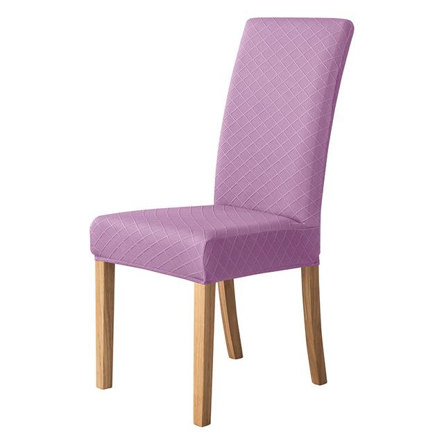 

Rhombus Jacquard Stretch Chair Furniture Cover Elastic Solid Hued Chair Covers For Dining Rm Kitchen Anti -Dirty Anti -Scratch Chair Seat Case 1 Piece