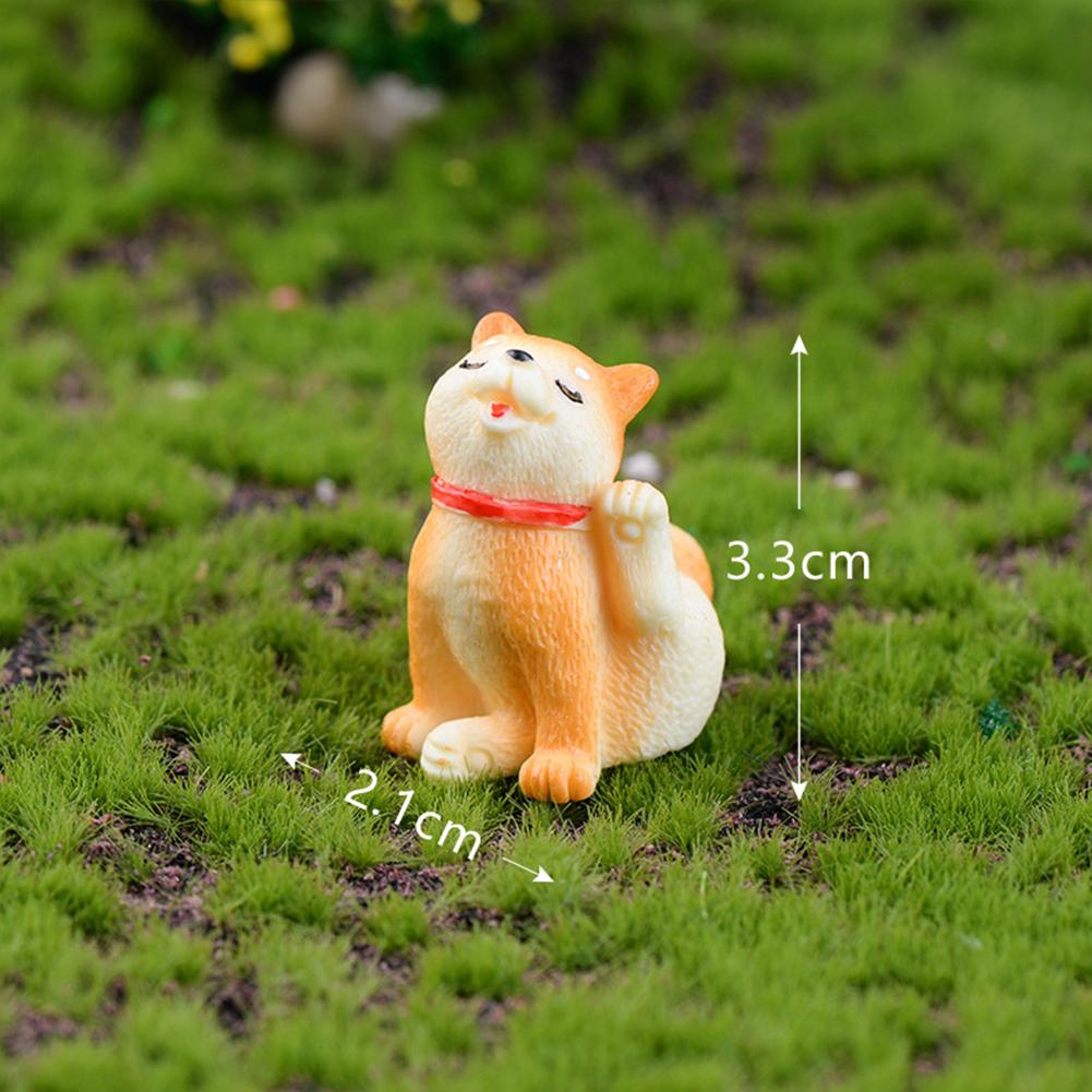 Micro décoration de paysage Akita en forme de chien, petite décoration succulente créative en résine bonsaï