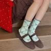 5Pairs Fashion Thin Cotton Ruffle Bow Socks Ins Style Breathable Mid Tube Socks Lolita Female Hosiery Sweet Socks Women Girl