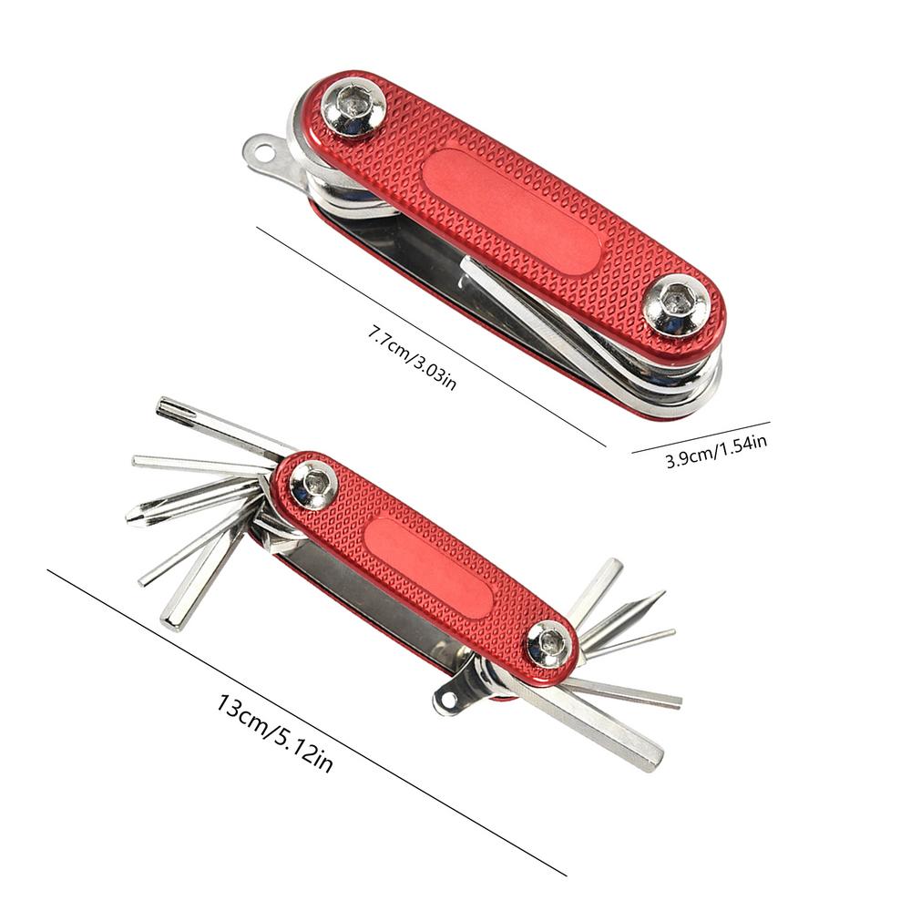 Portable Bicycle Repair Tools Steel Allen Wrench Screwdriver Multifunctional Cycling Mountain Road Bicycle Maintenance Tools