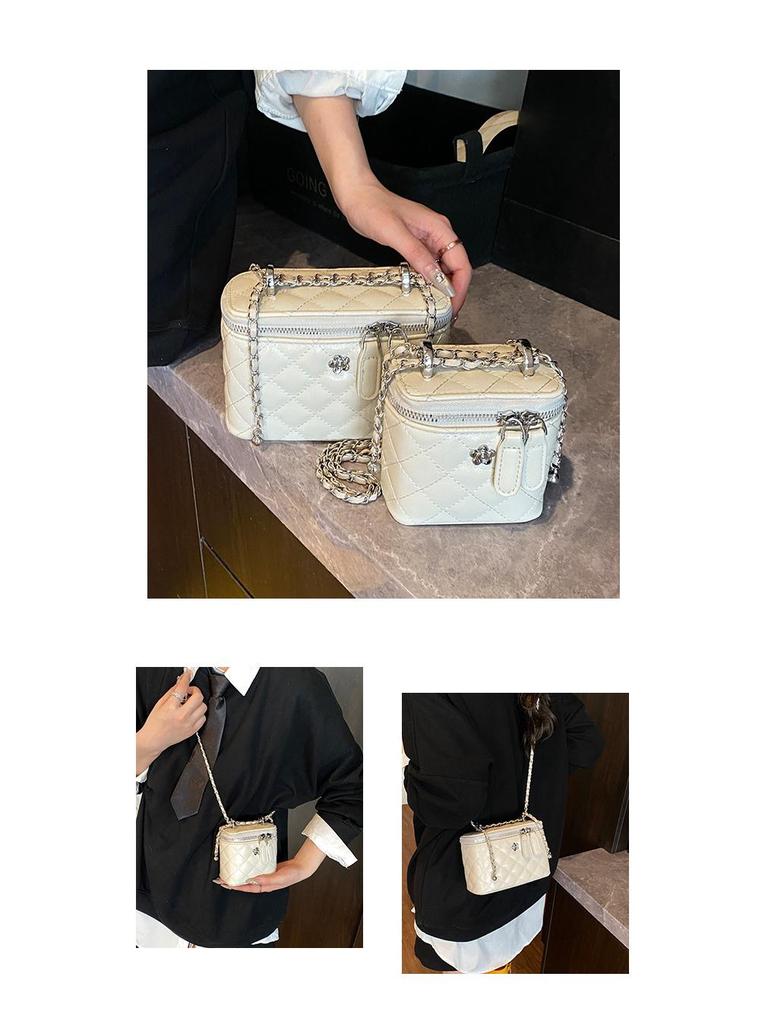 Elegant 2025 Argyle Chain Crossbody Bag for Women - Niche Fragrant Style, Compact Shoulder Design