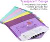 5/10pcs A4 Folders Plastic Envelopes Clear File Folder for Document Poly File with Label Pocket Snap Button for Office Organizer