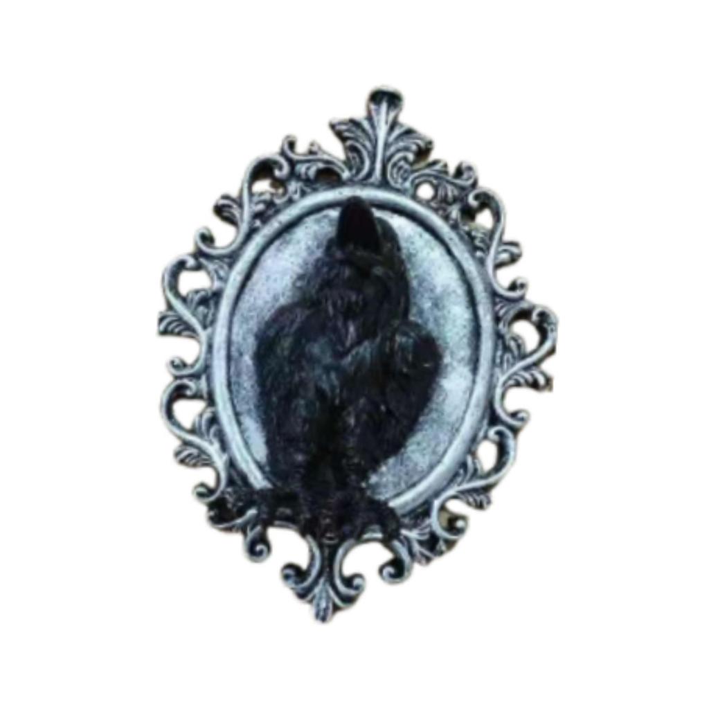 Gotische Wandkunst Dekoration Krähe Harzskulptur Modernes Dekoratives Stück für Hausdekoration Innenraum