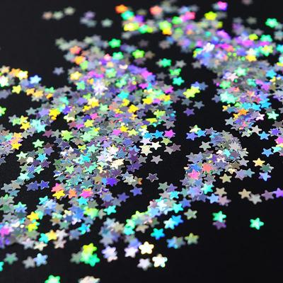 2 g/sacchetto olografico misto stella a cinque punte profilo per unghie foglio PET glitter per accessori fai da te per la decorazione delle unghie in gel