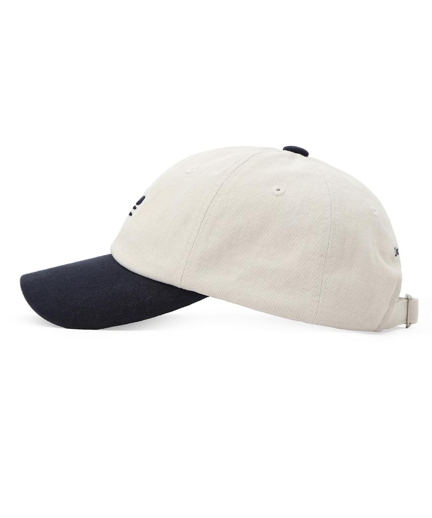 Eondeokeonteulol Four Seasons Cotton Logo Embroidered Basic Soft Top Unisex Ball Cap Uc / Washed B B / Navy Mix