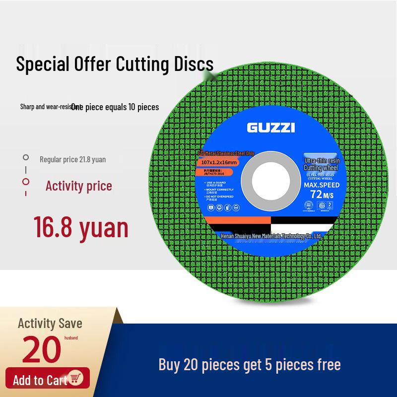 Ultra-Thin Stainless Steel Cutting Disc for Angle Grinder - 100mm Grinding & Polishing Wheel Saw Blade