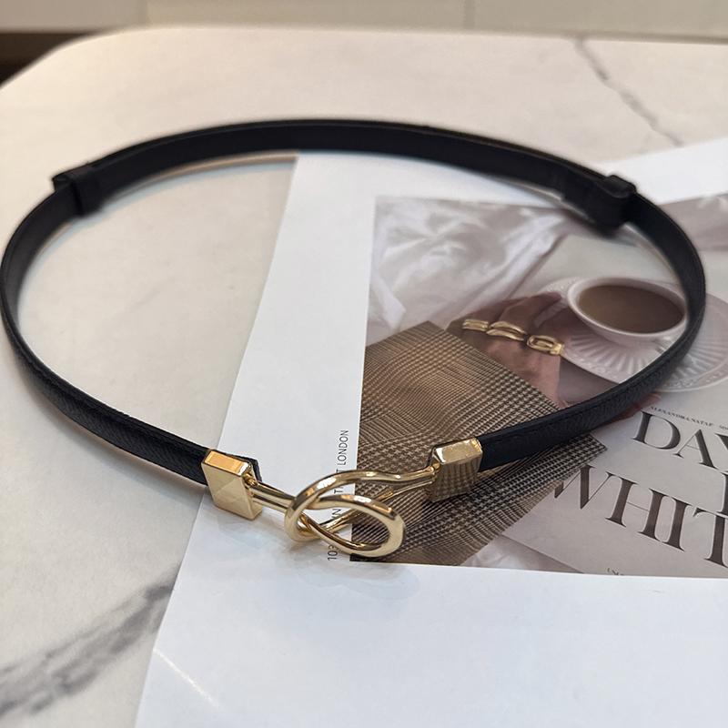 1Pc Adjustable Plutonium Leather Ladies Dress Accessories Slim Belts Thin Women Belt Belts Alloy Buckle  Female Waist