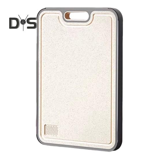 

Разделочная доска из титана, двухсторонняя разделочная доска с резервуаром для сока, зона измельчения чеснока, кухонная необходимость для дома, семьи, готовки на открытом воздухе серебряный