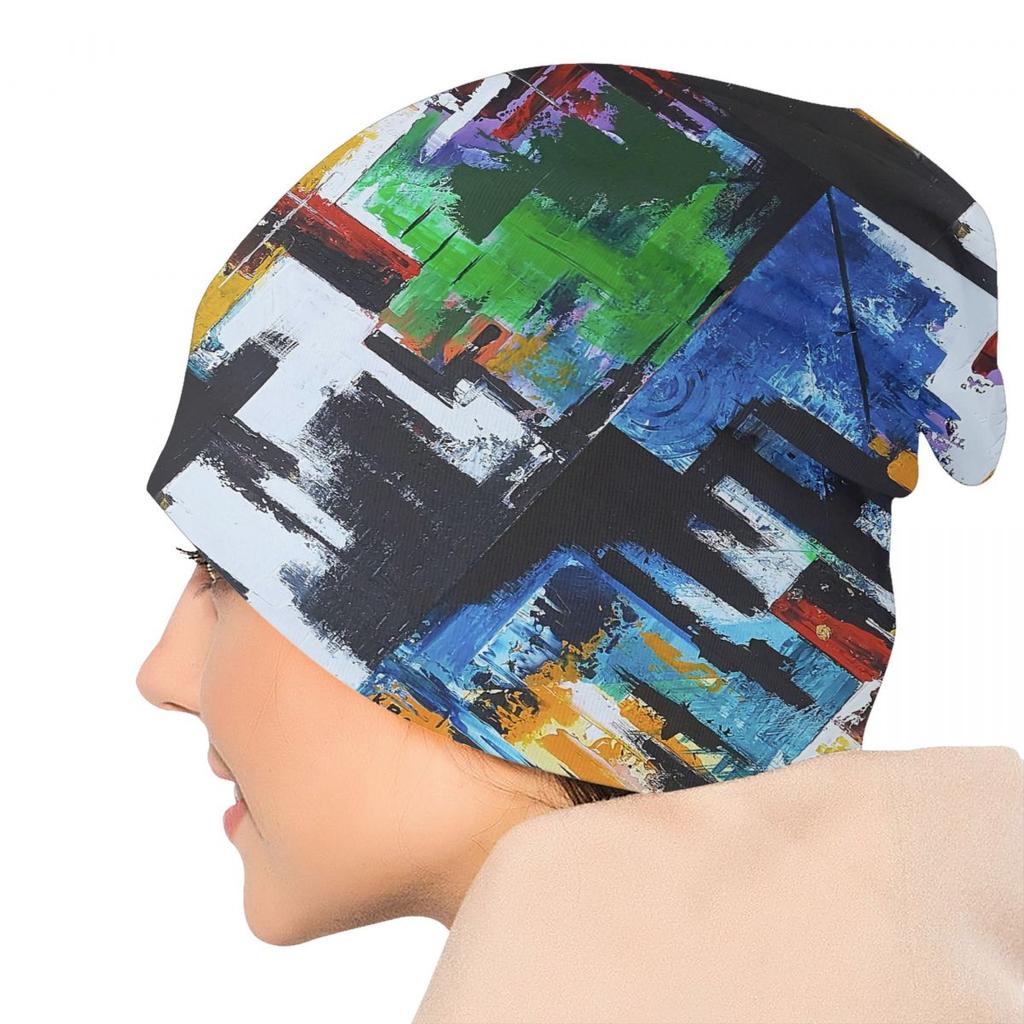 Unsolvable Rubiks Cube Beanie Cap Unisex Winter Warm Bonnet Knitted Hats Outdoor Ski Geometric Math Magic Skullies Beanies Caps
