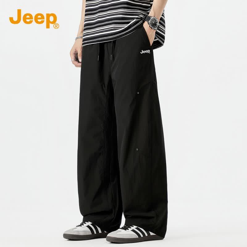 Jeep Men's Ice Silk Loose Straight Workwear Pants