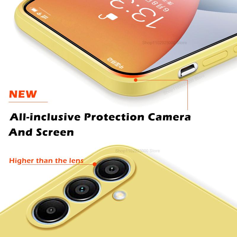 For For Samsung A15 Case Luxury Liquid Silicone Phone Cases For Samsung Galaxy A15 A 15 SamsungA15 Shockproof Soft Cover
