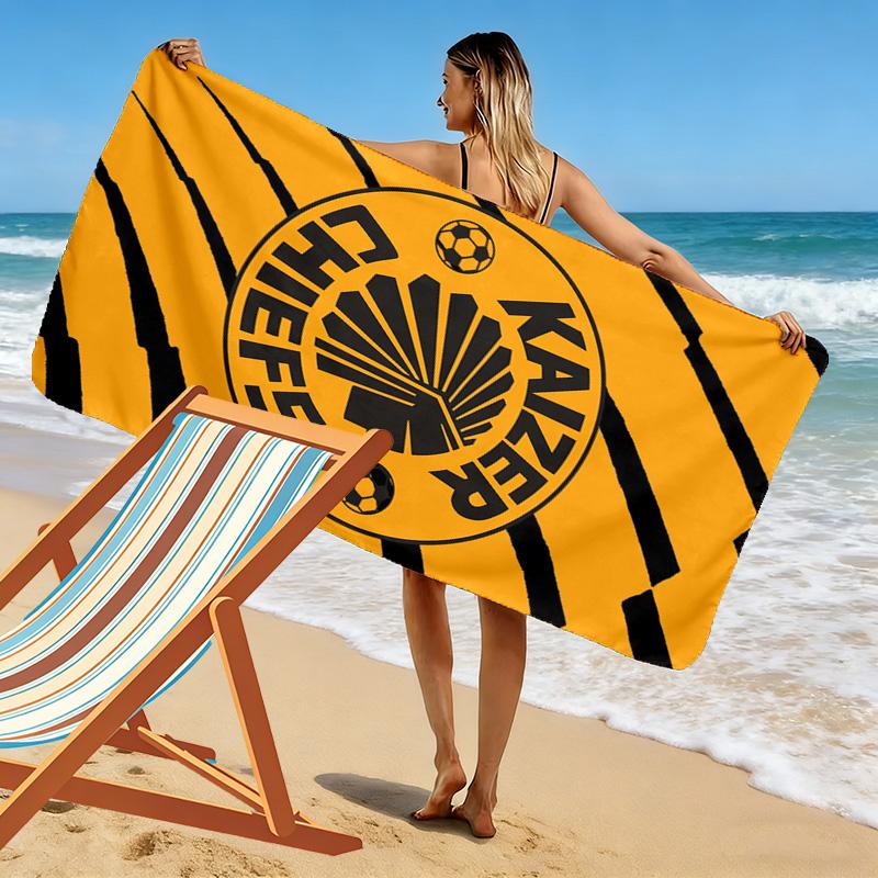 Kaizer Chiefs Print Beach Towel, Large Soft Quick Dry Towel for Beach Camping Swimming