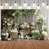 Easter Bunny Spring Floral Egg Wooden Crate Photography Background Photo Backdrop for Baby Portrait Birthday Party Studio Props16