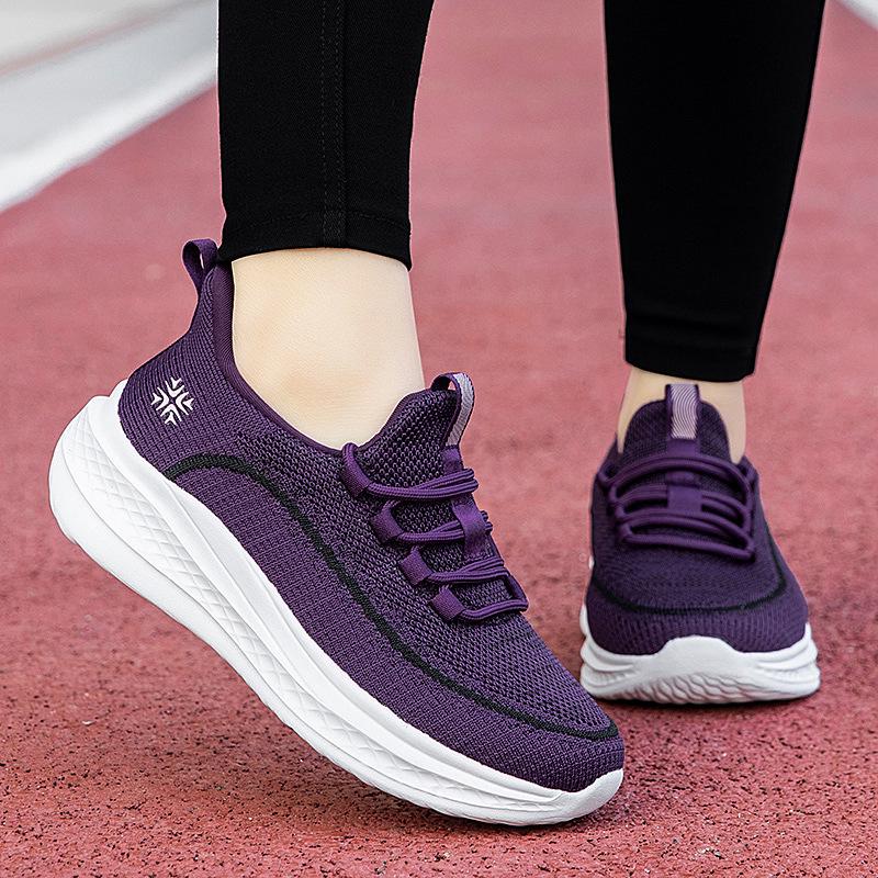 

2025 New Women s Slip-On Walking Shoes – Anti-Slip, Soft Sole, Casual Style for Elderly 39 фиолетовый