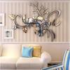 3D Mirror Mural Stickers Hibiscus Shaped Silver Acrylic Wall Sticker Decoration for Living Room