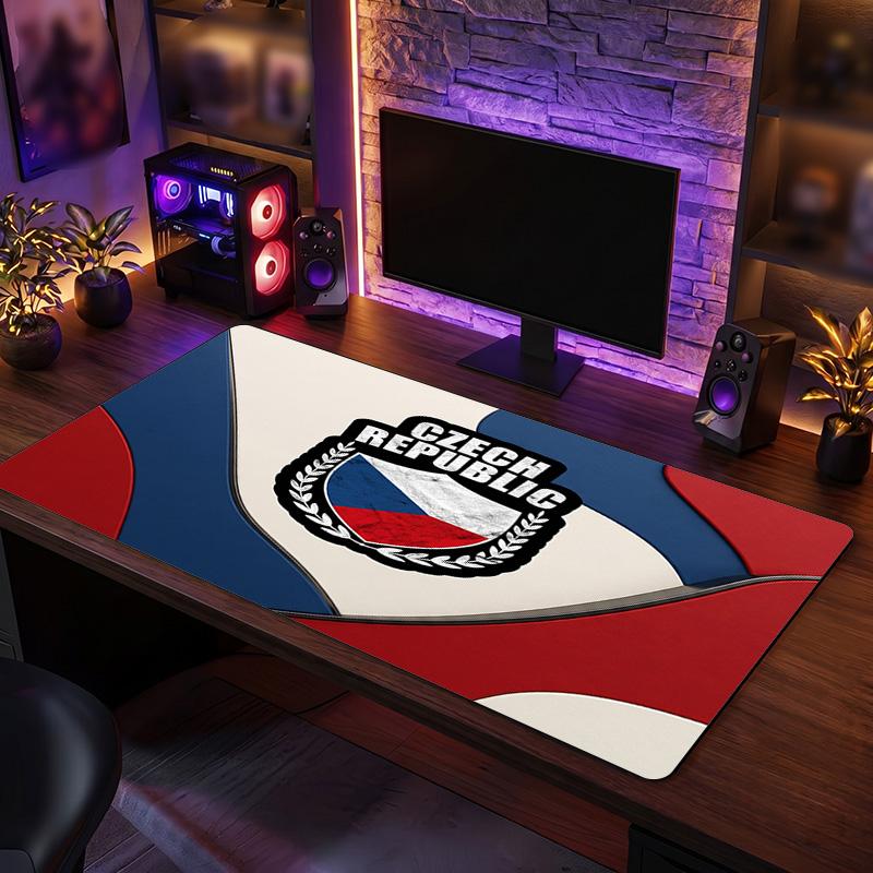 Republi Football Crest Mouse Pad, Extended Non Slip Rubber Desk Mat for Gaming Office Laptop Fan Gift