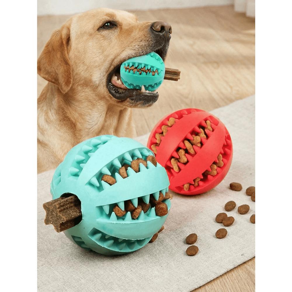 1pc Dog Toy Ball Interactive Ball Chew Toy For Small Dogs Dental Cleaning Ball Pet красный