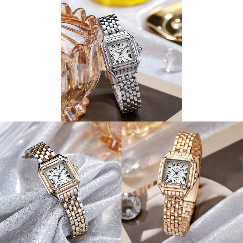 Semplice Orologio al Quarzo da Donna alla Moda con Quadrante Decorativo per Uso Casual