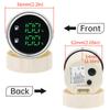 MAIMEIMI Dual Fuel Level Gauge with Flash Alarm Green LED Digital 52MM Oil Tank Meter 0-190ohm Fuel Level Sensor 100-550MM Boat