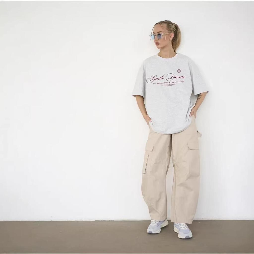 Women's Trendy Oversized 100% Cotton Short Sleeve Top