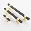 Cabinet Door Handle, Black Gold Drawer Shoe Cabinet Wardrobe Single Hole Handle, Hollow Tube Aluminum Alloy