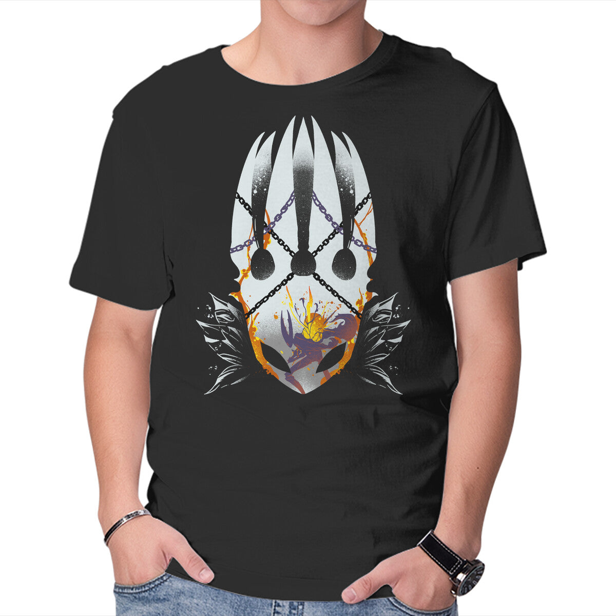 Unisex Crew Neck T-Shirt Dream Knight Graphic Short Sleeve Casual Tee L